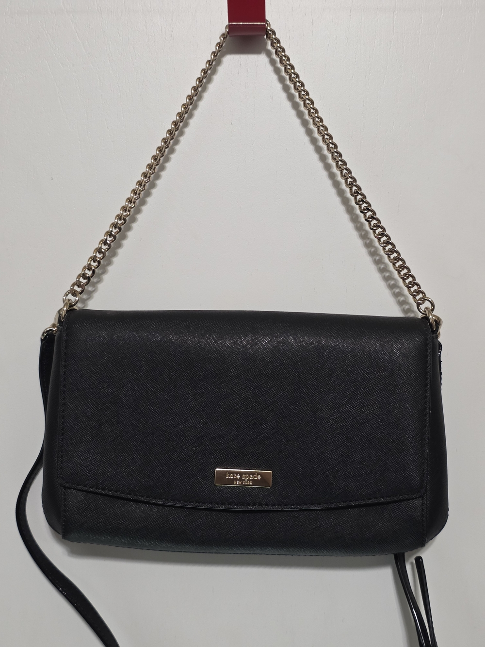 Kate Spade Black Leather Chain Shoulder Bag
